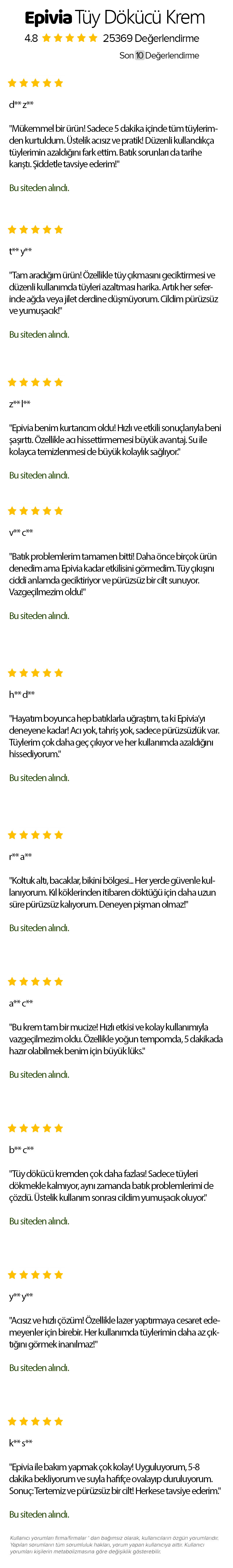 Epivia Tüy Dökücü Krem